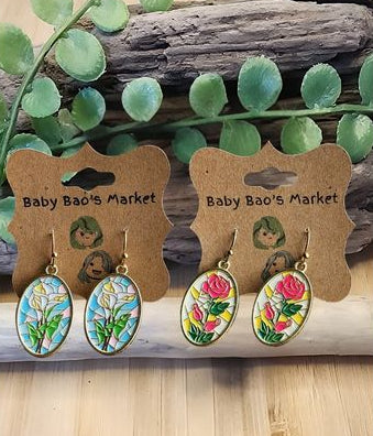 Mosaic Floral Earrings