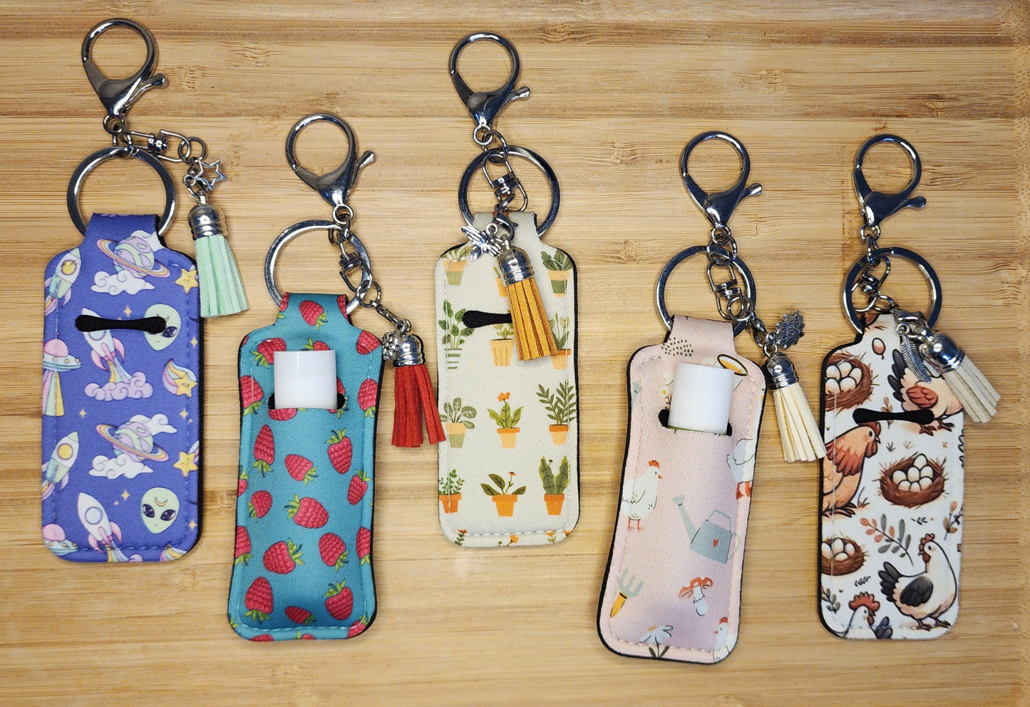Lip Balm Holder Key Chains