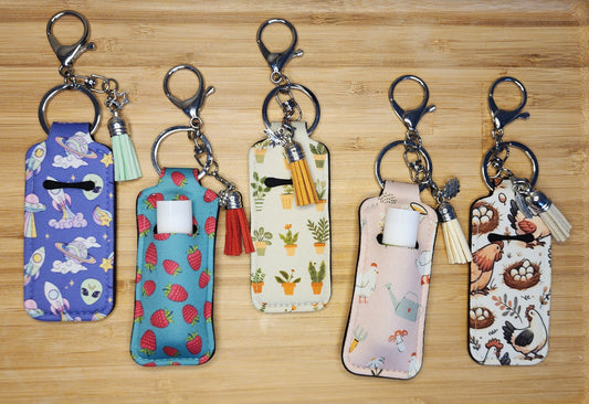 Lip Balm Holder Key Chains