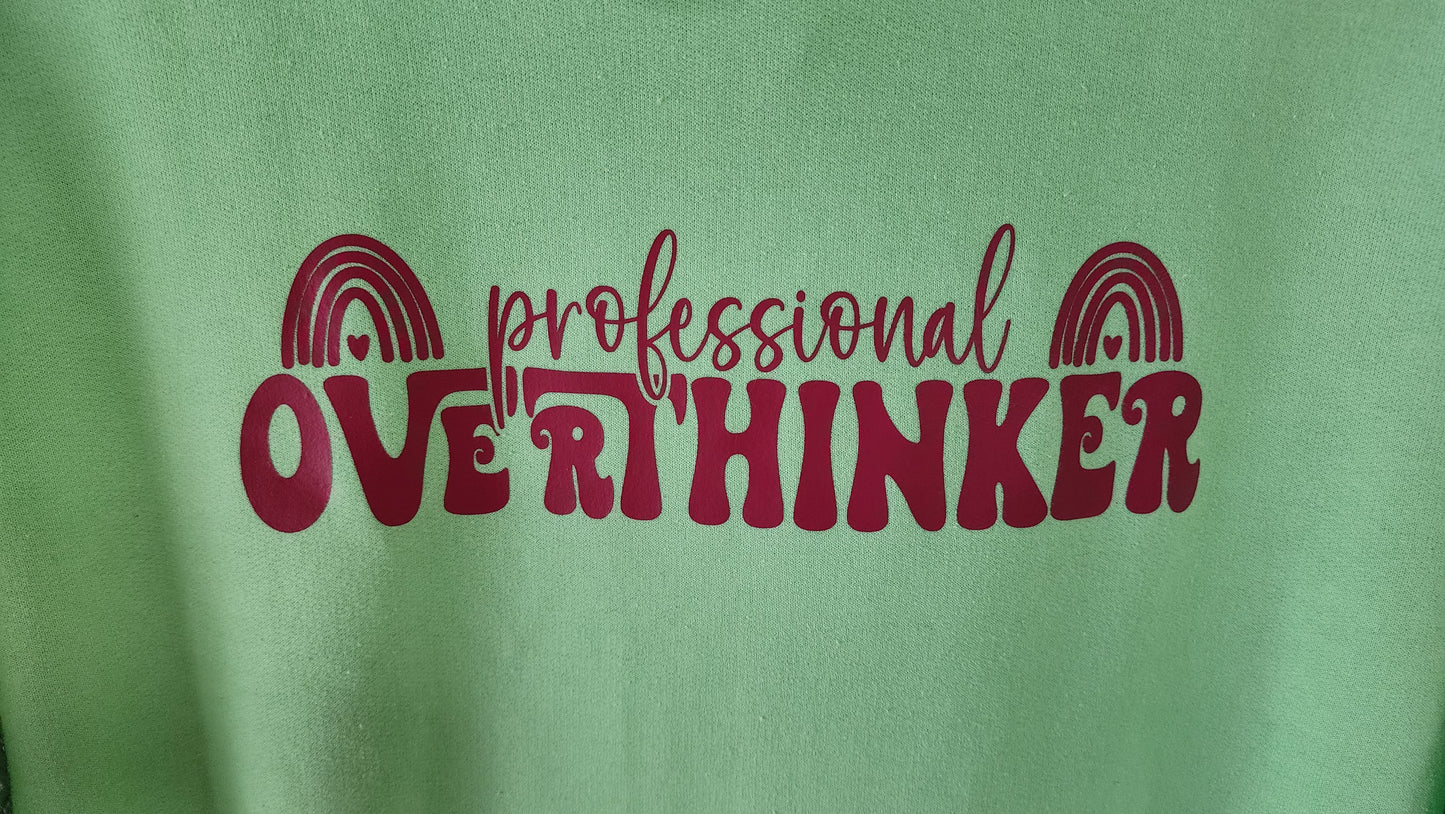 Professional Overthinker Hoodie -Mint Green