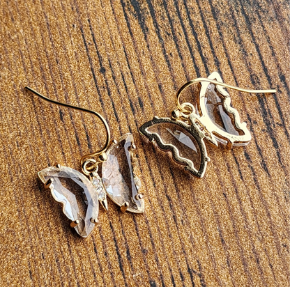 Crystal Butterflies Earrings