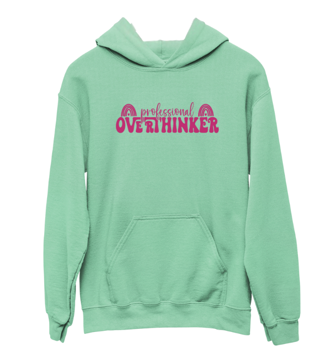 Professional Overthinker Hoodie -Mint Green