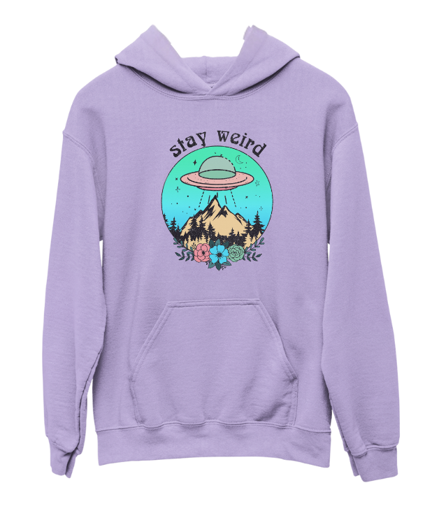 Orchid Purple 'Stay Weird' Hoodie