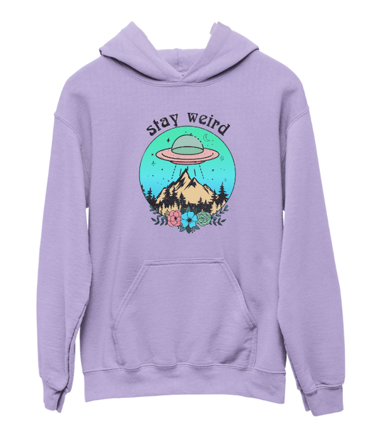 Orchid Purple 'Stay Weird' Hoodie