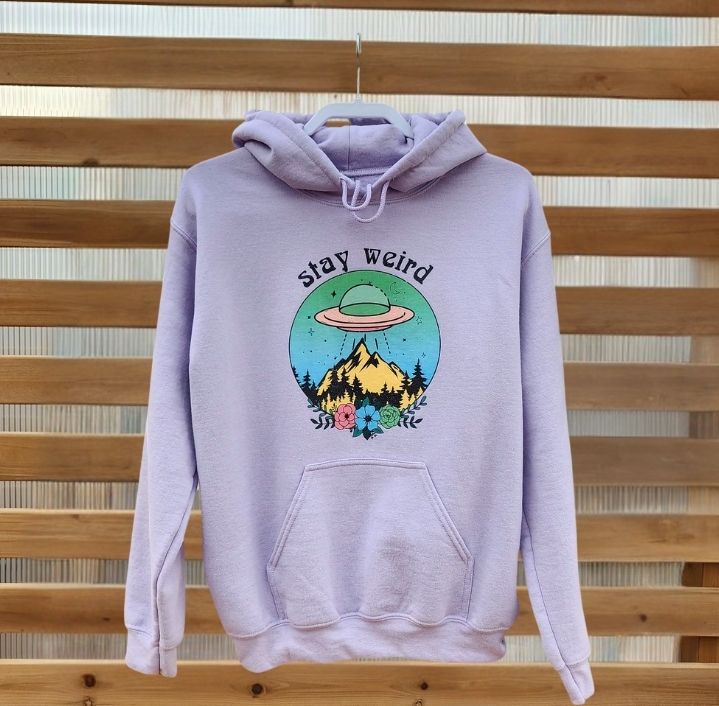 Orchid Purple 'Stay Weird' Hoodie