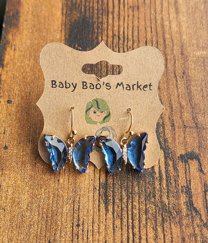 Crystal Butterflies Earrings