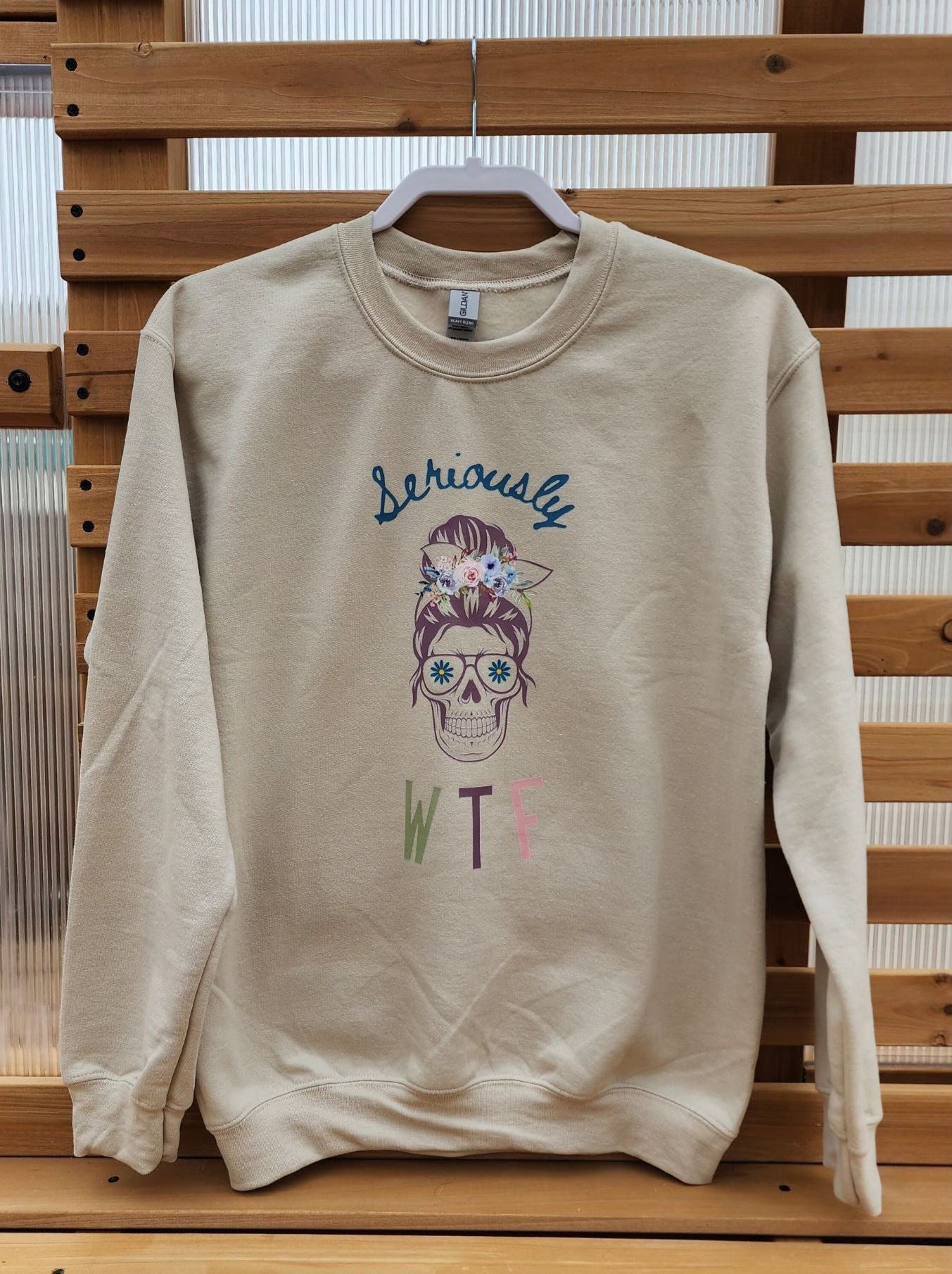 Seriously WTF-Sand Crewneck