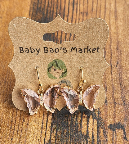 Crystal Butterflies Earrings