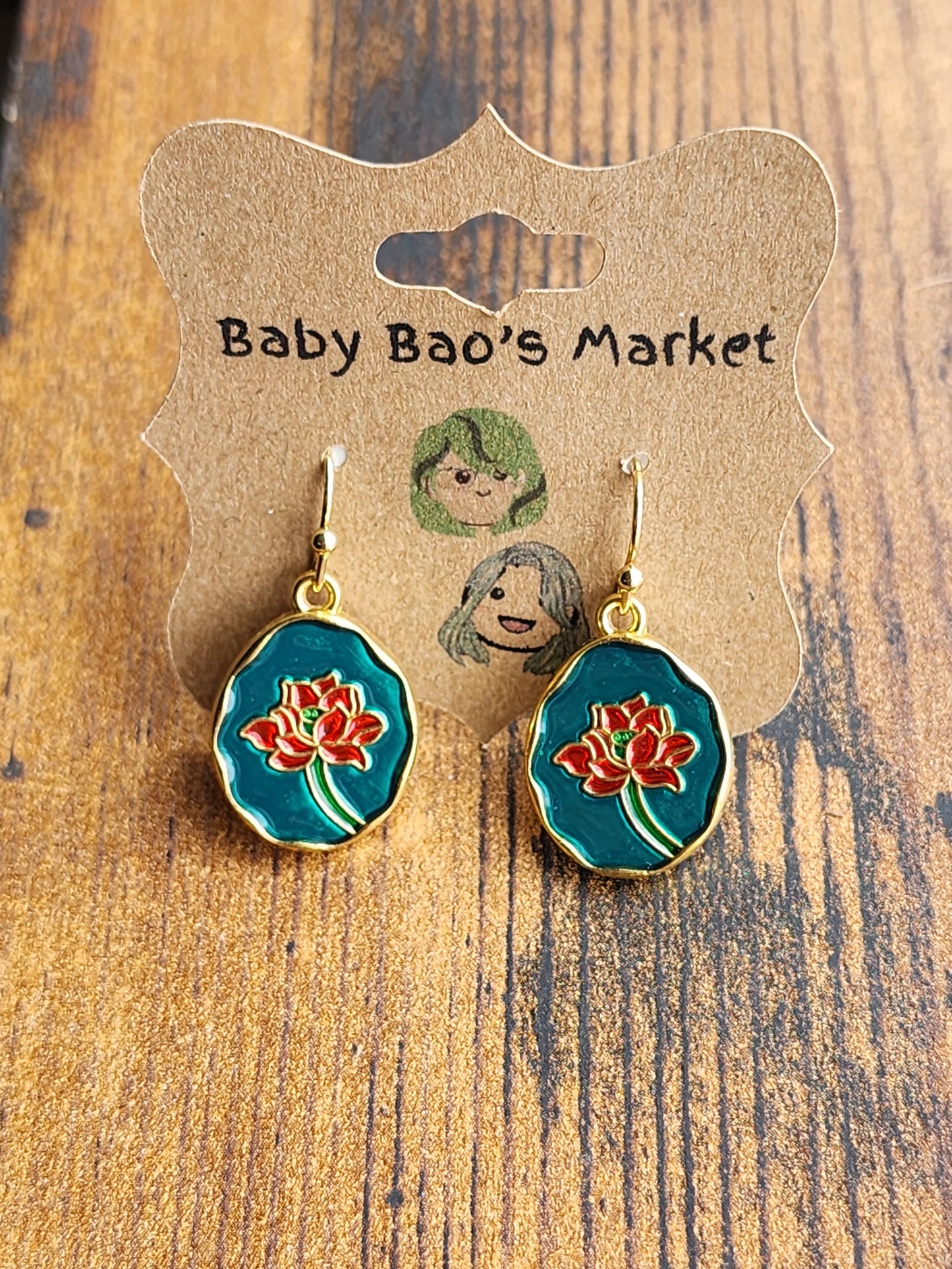 Floral Pendant Earrings